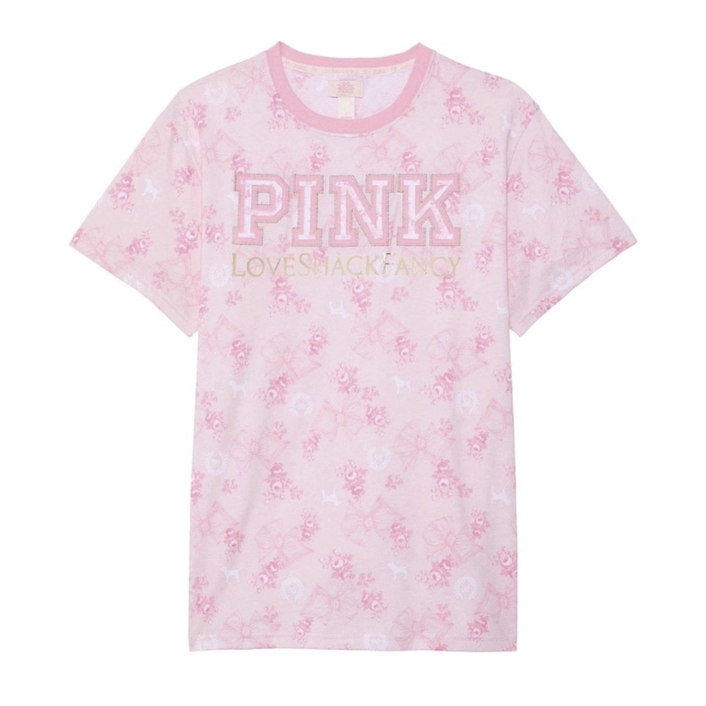 PINK x LoveShackFancy Floral Campus Tee Victoria’s Secret Limited Edition (M)